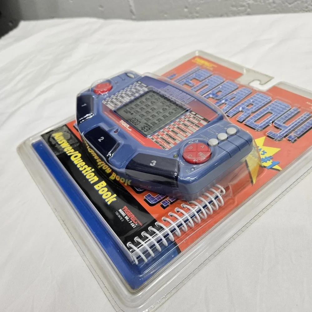 Jeopardy Handheld Electronic LCD Game Tiger Electronics 1997 W/ Cartridges- NEW